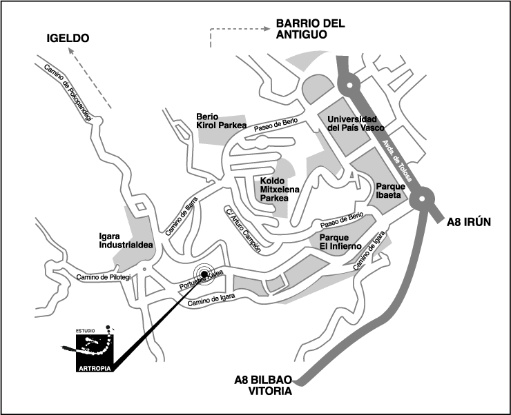 Mapa de ubicación del estudio ARTROPIA